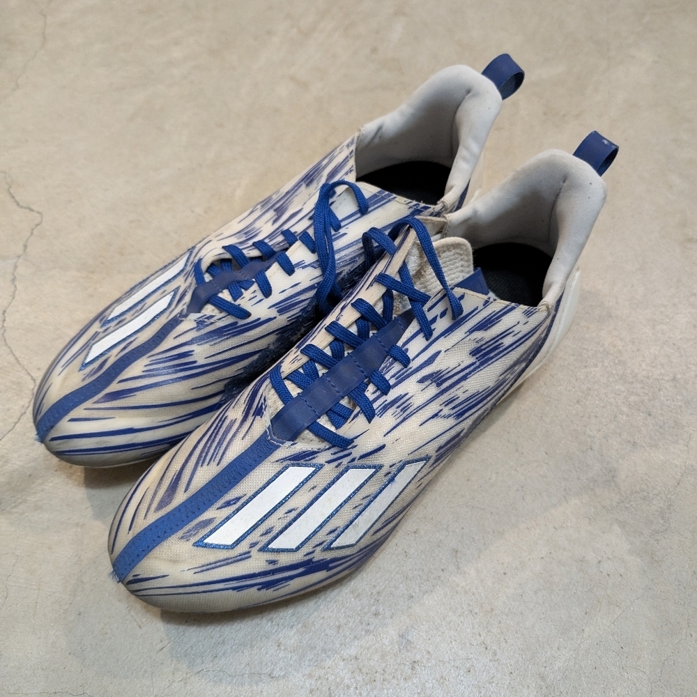 Adidas Adizero Soccer Cleats Boots Mens 12 Blue White As Is